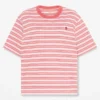 Gestrept T-shirt met korte mouwen voor dames Gestrept T-shirt met korte mouwen voor dames