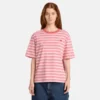 Gestrept T-shirt met korte mouwen voor dames Gestrept T-shirt met korte mouwen voor dames