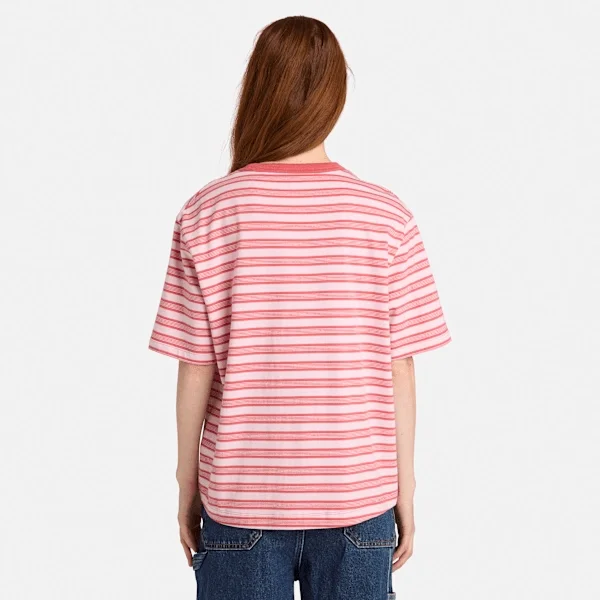 Gestrept T-shirt met korte mouwen voor dames Gestrept T-shirt met korte mouwen voor dames