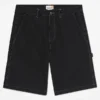 Gewassen canvas werkbroek korte broek