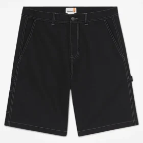 Gewassen canvas werkbroek korte broek