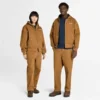 Gewassen duck canvas Bomberjack met capuchon