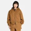 Gewassen duck canvas Bomberjack met capuchon