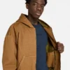 Gewassen duck canvas Bomberjack met capuchon