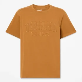 Gewassen T-shirt met geborduurd logo voor heren