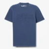 Gewassen T-shirt met geborduurd logo voor heren Gewassen T-shirt met geborduurd logo voor heren