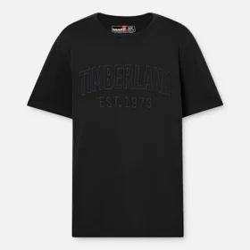 Gewassen T-shirt met geborduurd logo voor heren