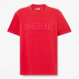 Gewassen T-shirt met geborduurd logo voor heren