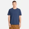 Gewassen T-shirt met geborduurd logo voor heren Gewassen T-shirt met geborduurd logo voor heren