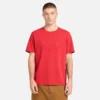Gewassen T-shirt met geborduurd logo voor heren Gewassen T-shirt met geborduurd logo voor heren