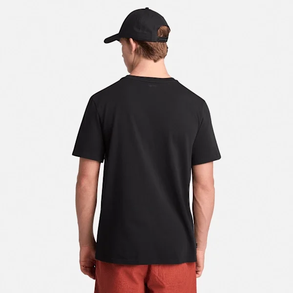 Gewassen T-shirt met geborduurd logo voor heren Gewassen T-shirt met geborduurd logo voor heren