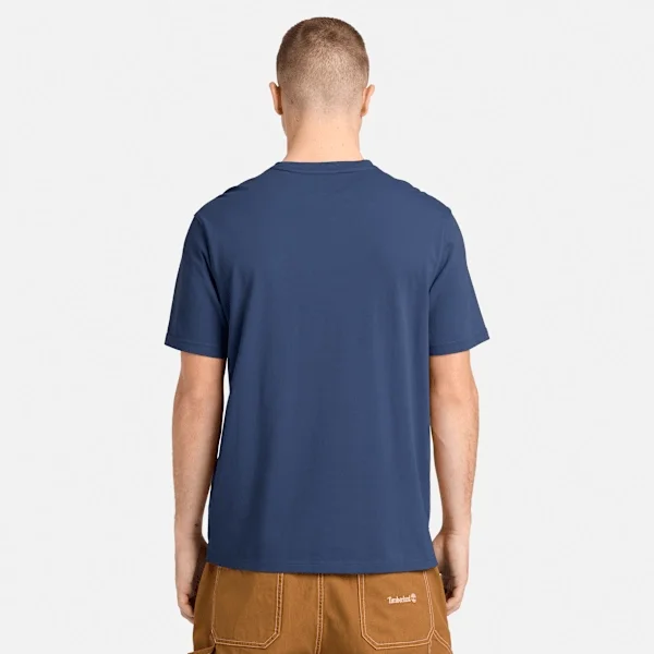 Gewassen T-shirt met geborduurd logo voor heren Gewassen T-shirt met geborduurd logo voor heren