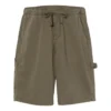 Gewassen zware twill-korte broek “Olive Green”