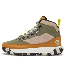 GreenStride Motion 6 Mid waterdichte laarzen van stof en leer “Olive Green”