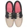Handgestikte bootschoenen met 3-gaats vetersluiting “Beige”