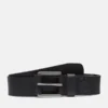 Heren 40 mm pull-up jeansriem van zwart leer