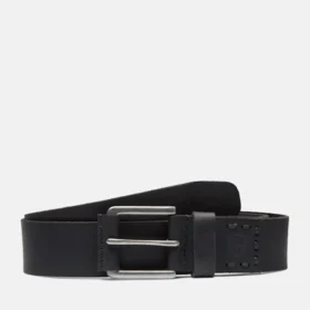 Heren 40 mm pull-up jeansriem van zwart leer