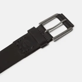 Heren 40 mm pull-up jeansriem van zwart leer