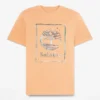 Heren T-shirt met korte mouwen en waterafbeelding Heren T-shirt met korte mouwen en waterafbeelding