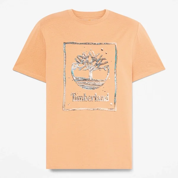 Heren T-shirt met korte mouwen en waterafbeelding Heren T-shirt met korte mouwen en waterafbeelding