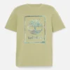 Heren T-shirt met korte mouwen en waterafbeelding Heren T-shirt met korte mouwen en waterafbeelding