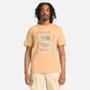 Heren T-shirt met korte mouwen en waterafbeelding Heren T-shirt met korte mouwen en waterafbeelding