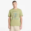 Heren T-shirt met korte mouwen en waterafbeelding Heren T-shirt met korte mouwen en waterafbeelding