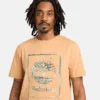 Heren T-shirt met korte mouwen en waterafbeelding Heren T-shirt met korte mouwen en waterafbeelding