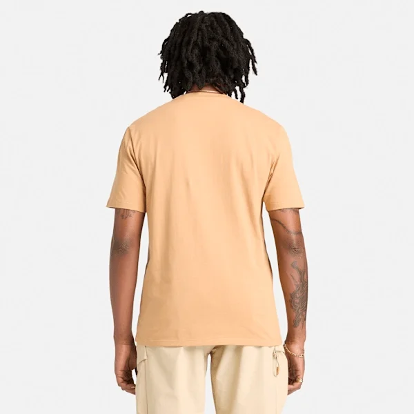 Heren T-shirt met korte mouwen en waterafbeelding Heren T-shirt met korte mouwen en waterafbeelding
