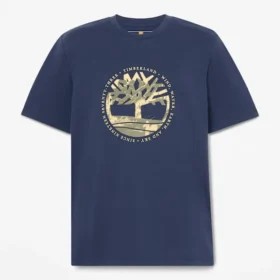 Heren T-shirt met Tree Logo Lake House-print