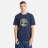 Heren T-shirt met Tree Logo Lake House-print Heren T-shirt met Tree Logo Lake House-print