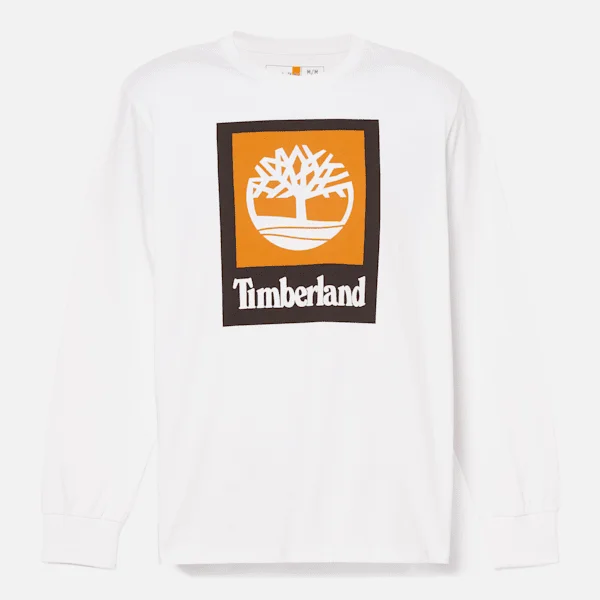 Heren T-shirts met lange mouwen en gekleurd Stack-logo Heren T-shirts met lange mouwen en gekleurd Stack-logo