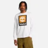 Heren T-shirts met lange mouwen en gekleurd Stack-logo Heren T-shirts met lange mouwen en gekleurd Stack-logo