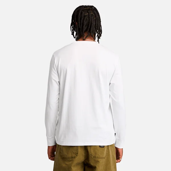 Heren T-shirts met lange mouwen en gekleurd Stack-logo Heren T-shirts met lange mouwen en gekleurd Stack-logo