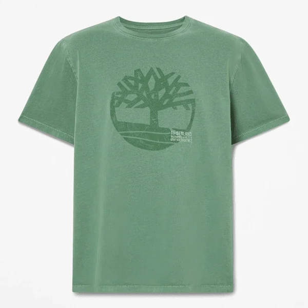 Heren T-shirts met logo, in de massa geverfd Heren T-shirts met logo, in de massa geverfd