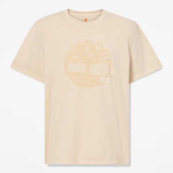 Heren T-shirts met logo, in de massa geverfd Heren T-shirts met logo, in de massa geverfd