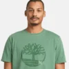 Heren T-shirts met logo, in de massa geverfd Heren T-shirts met logo, in de massa geverfd