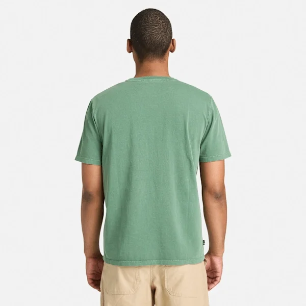 Heren T-shirts met logo, in de massa geverfd Heren T-shirts met logo, in de massa geverfd