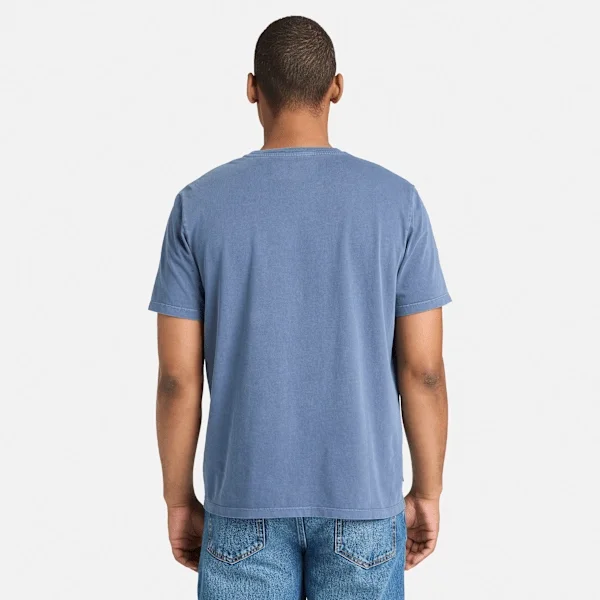 Heren T-shirts met logo, in de massa geverfd Heren T-shirts met logo, in de massa geverfd