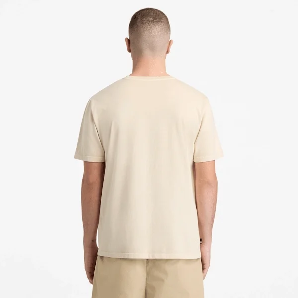 Heren T-shirts met logo, in de massa geverfd Heren T-shirts met logo, in de massa geverfd