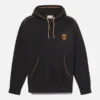 Herenhoodie met contrasterende stiksels en logo – Zwart Herenhoodie met contrasterende stiksels en logo – Zwart