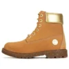 Heritage 6-Inch waterdichte laarzen “Tarwe Nubuck with Gold”