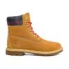 Heritage 6-Inch waterdichte laarzen “Wheat Nubuck met roze-blauwgroen geruit”