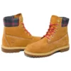Heritage 6-Inch waterdichte laarzen “Wheat Nubuck met roze-blauwgroen geruit”