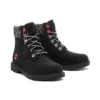Heritage 6-Inch waterdichte laarzen “Zwart nubuck met kleurrijke logo’s”