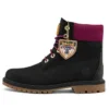Heritage 6-Inch waterdichte laarzen “Zwart nubuck met roze”