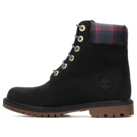 Heritage 6-Inch Waterproof Laarzen “Zwart Nubuck met Pink Teal Plaid”