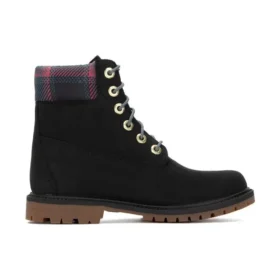 Heritage 6-Inch Waterproof Laarzen “Zwart Nubuck met Pink Teal Plaid”