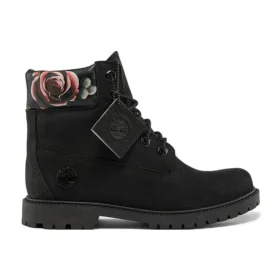 Heritage Cupsole Laarzen “Zwart nubuck met bloemen”