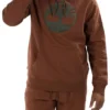 Hoodie met boomlogo “Bruin”